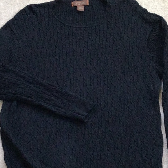 Tasso Elba black 100% cotton Sweater - Picture 4 of 10